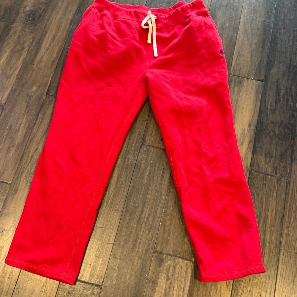 Polo Ralph Lauren Mens XXL Red Fleece Drawstring Sweatpants Pony Logo Joggers